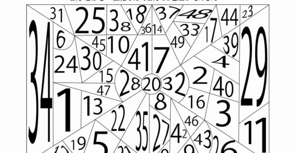跳躍性眼球運動上級トレーニング用シート(数字あり)