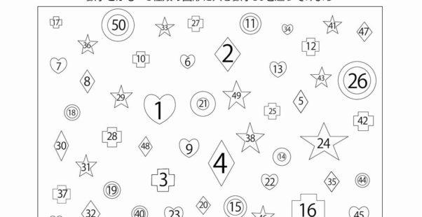 跳躍性眼球運動中級トレーニング用シート 数字あり