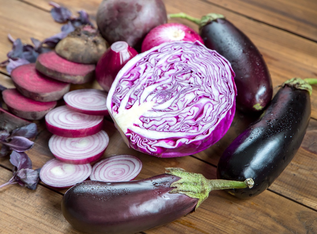 アントシアニン食材ナス紫キャベツの写真