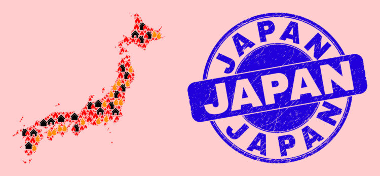 日本地図　ハザードマップ
