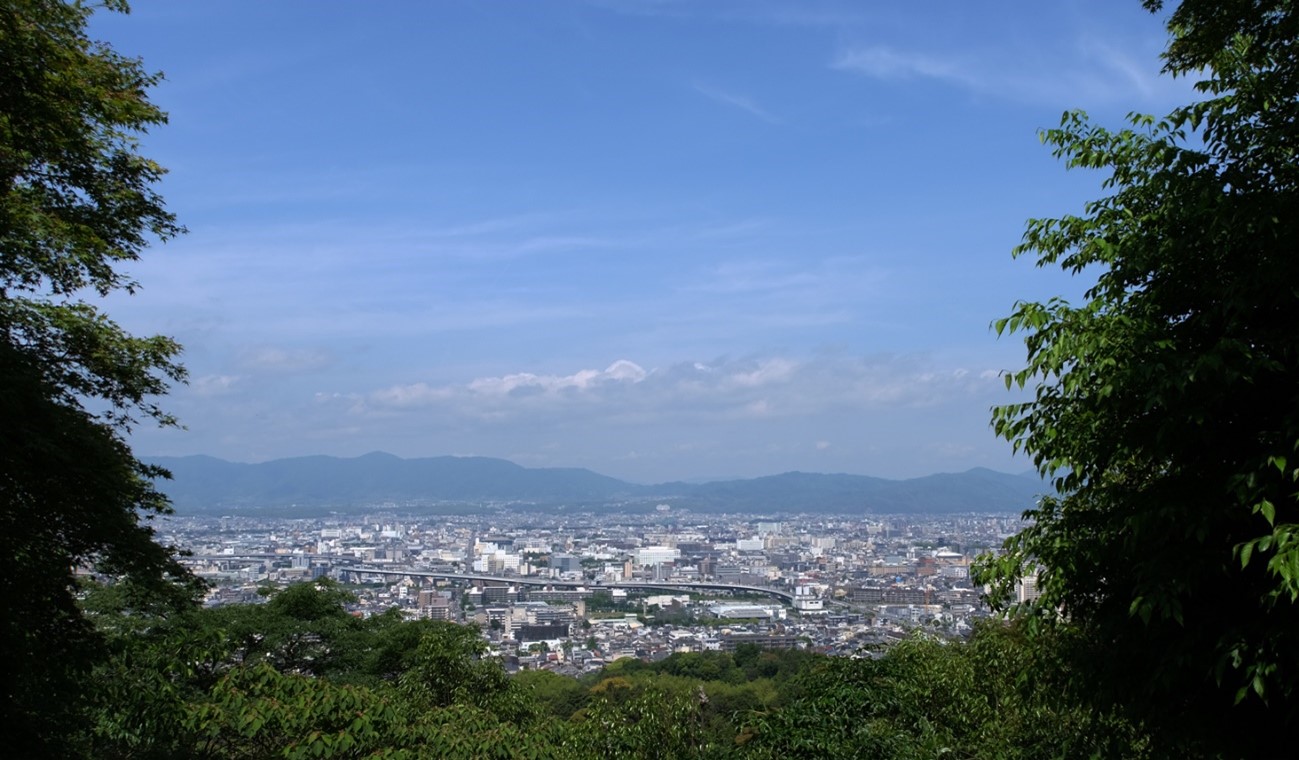 京都市南部一望の景色