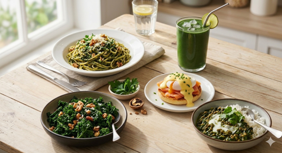 ルテインを豊富に含む料理の数々